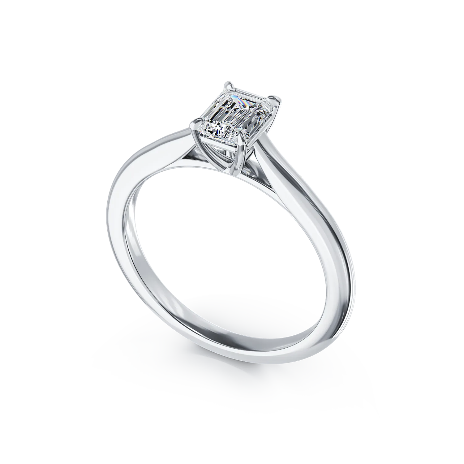 Inel de logodna din platina cu un diamant solitaire de 0.62ct - 1 | YEO