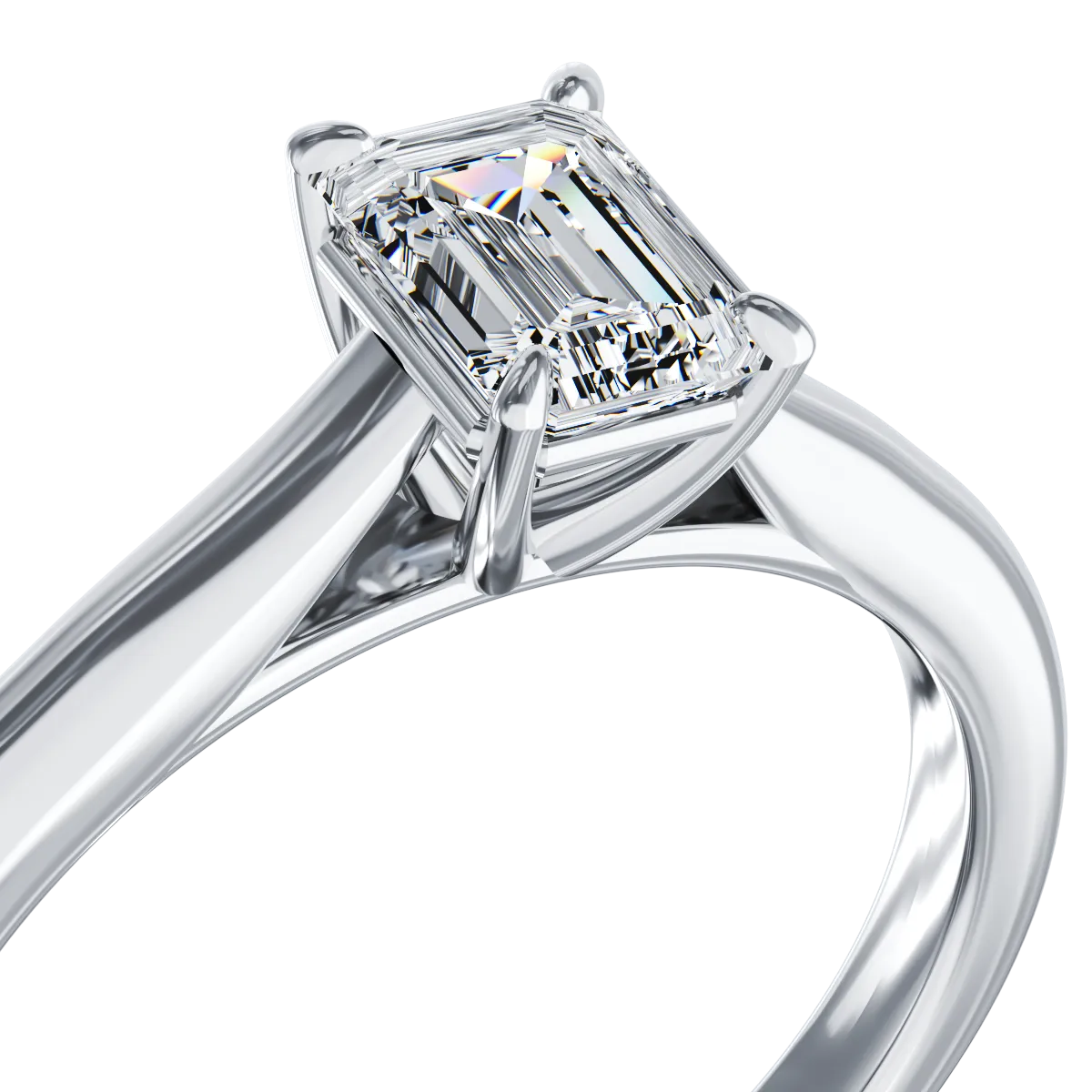 Inel de logodna din platina cu un diamant solitaire de 0.62ct - 3 | YEO