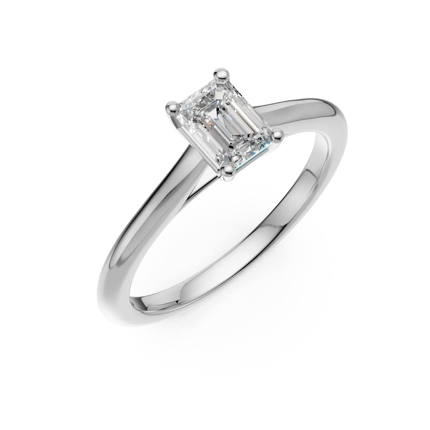 Inel de logodna din platina cu un diamant solitaire de 0.6ct