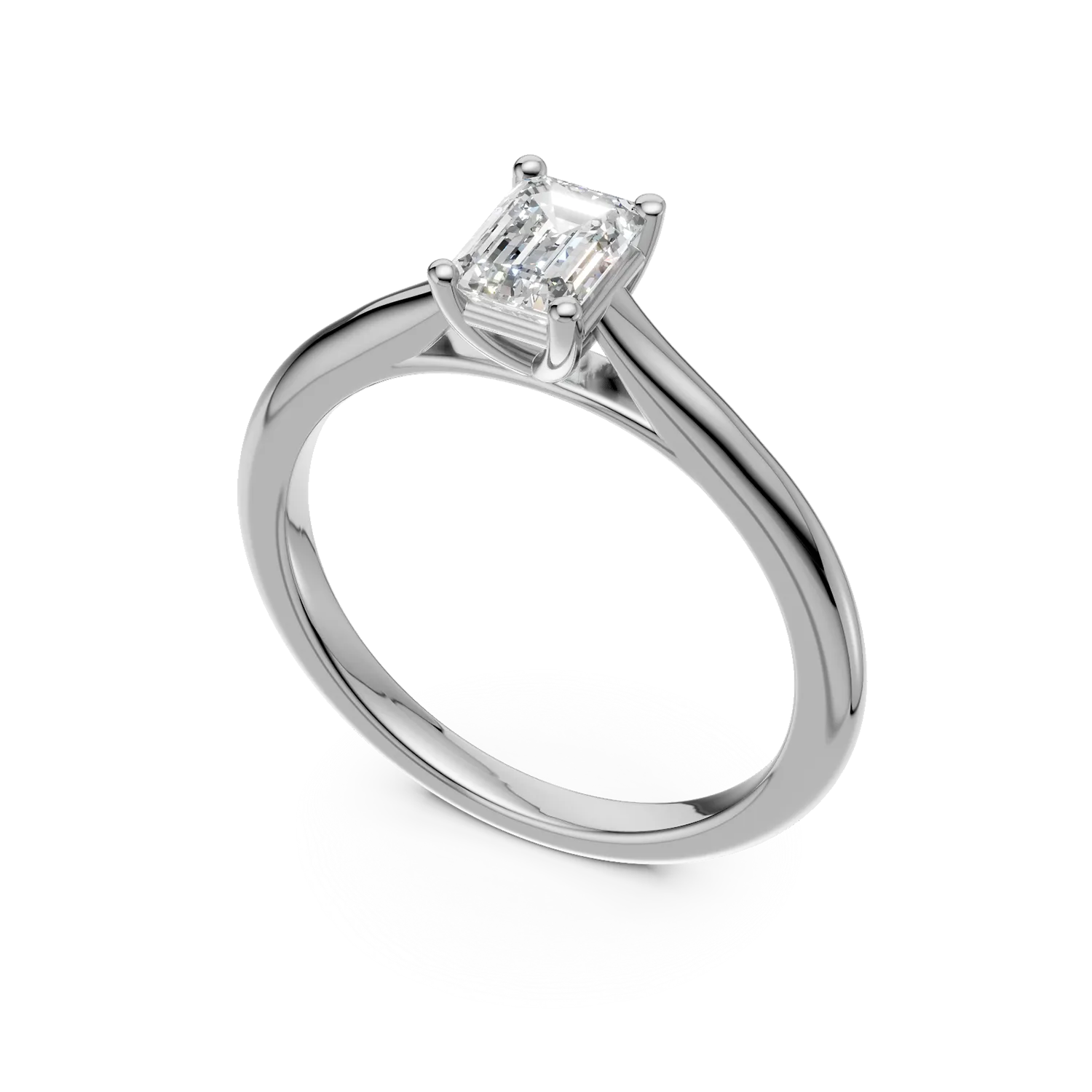 Inel de logodna din platina cu un diamant solitaire de 0.62ct