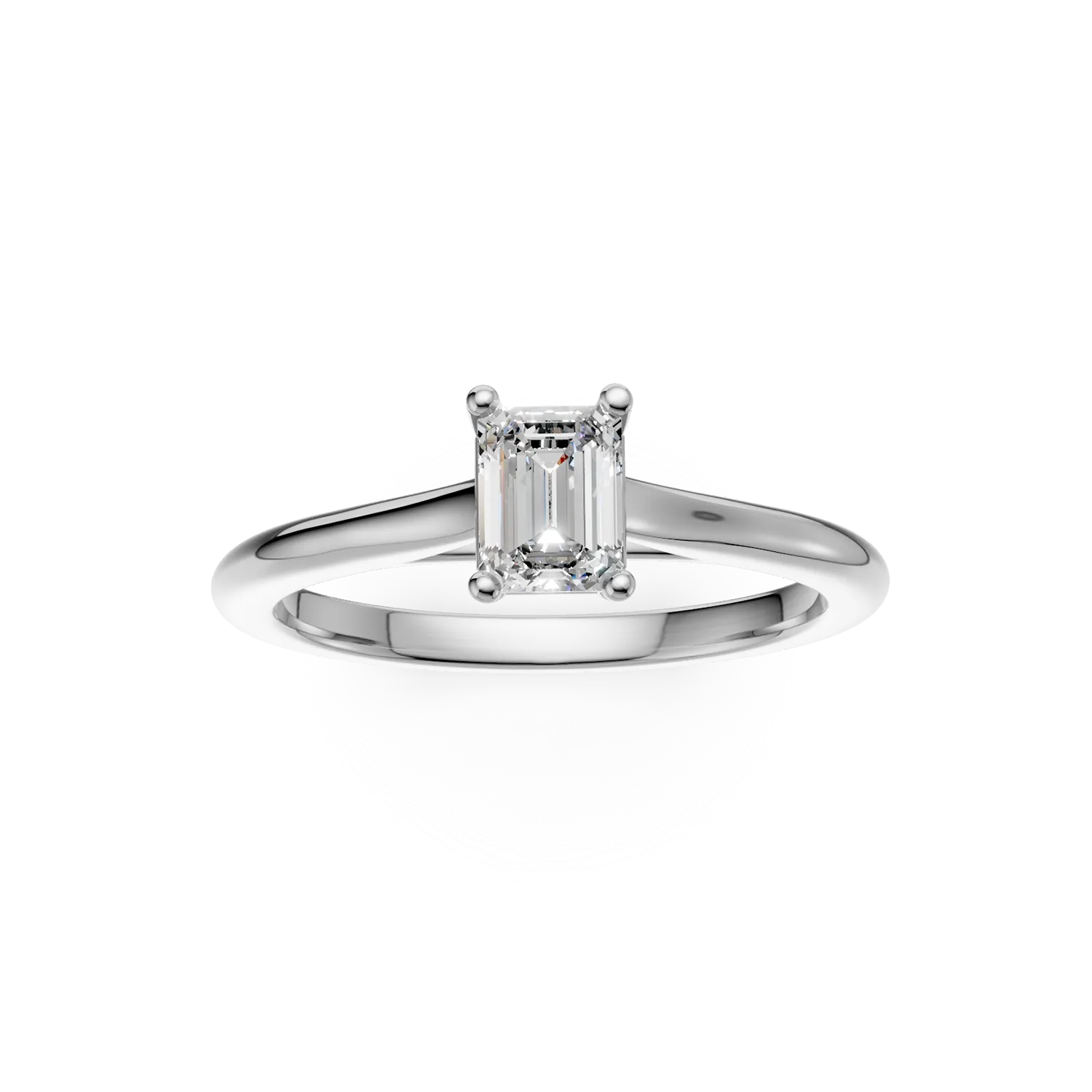 Inel de logodna din platina cu un diamant solitaire de 0.62ct