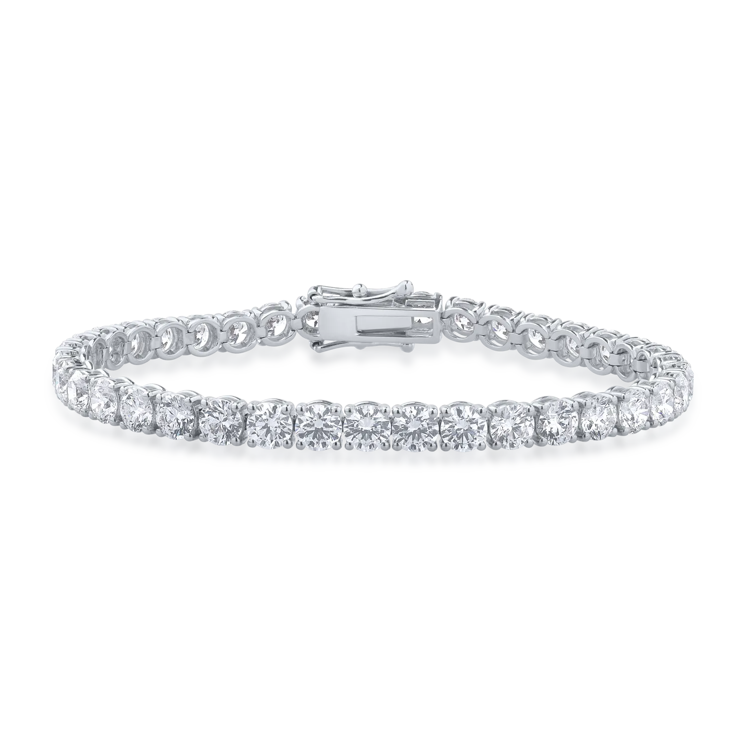 18K white gold tennis bracelet with 14.11ct diamonds