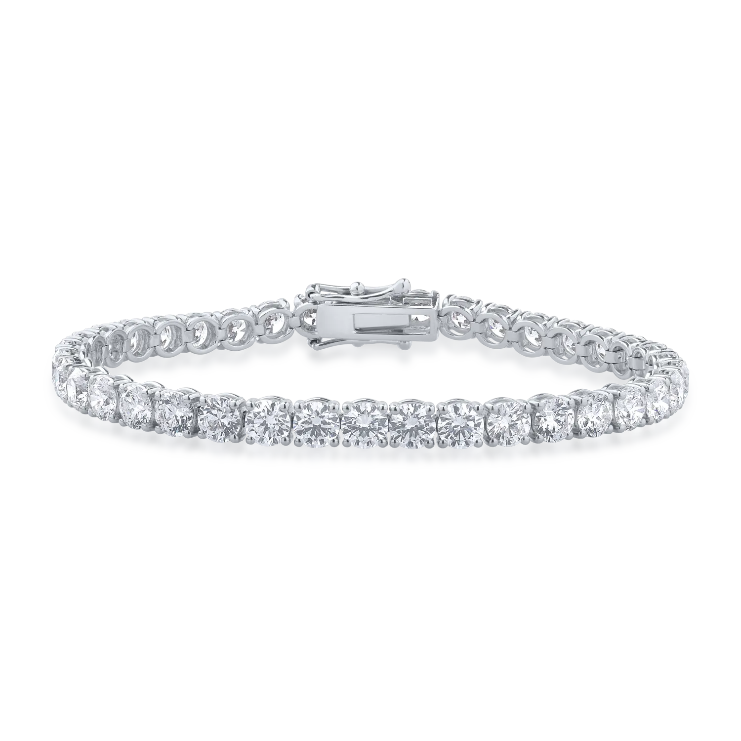Bratara tennis din aur alb de 18K cu diamante de 14.11ct-123218