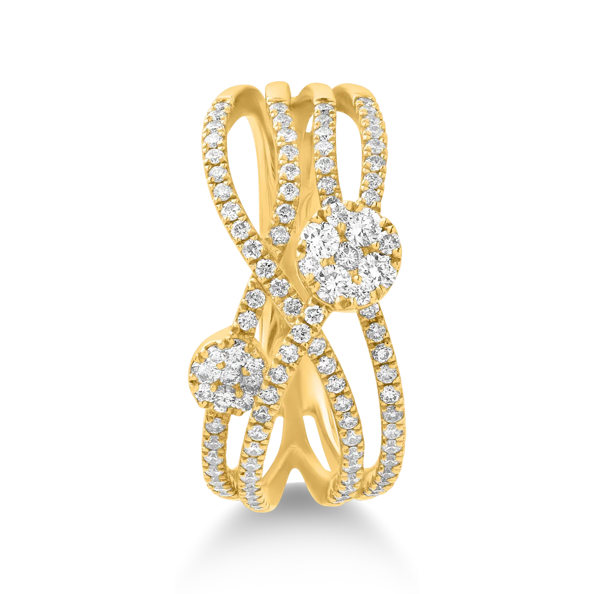 18K yellow gold ring with 0.54ct diamonds