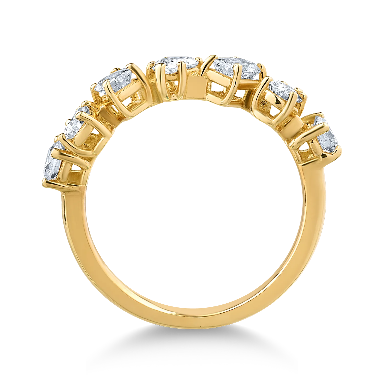 18K sárga arany gyűrű 1.14ct gyémántokkal