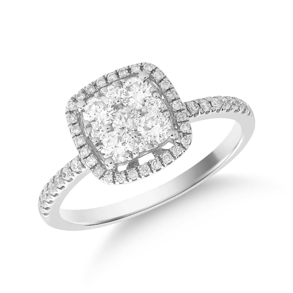 Teilor Inel din aur alb cu diamante de 0.592ct