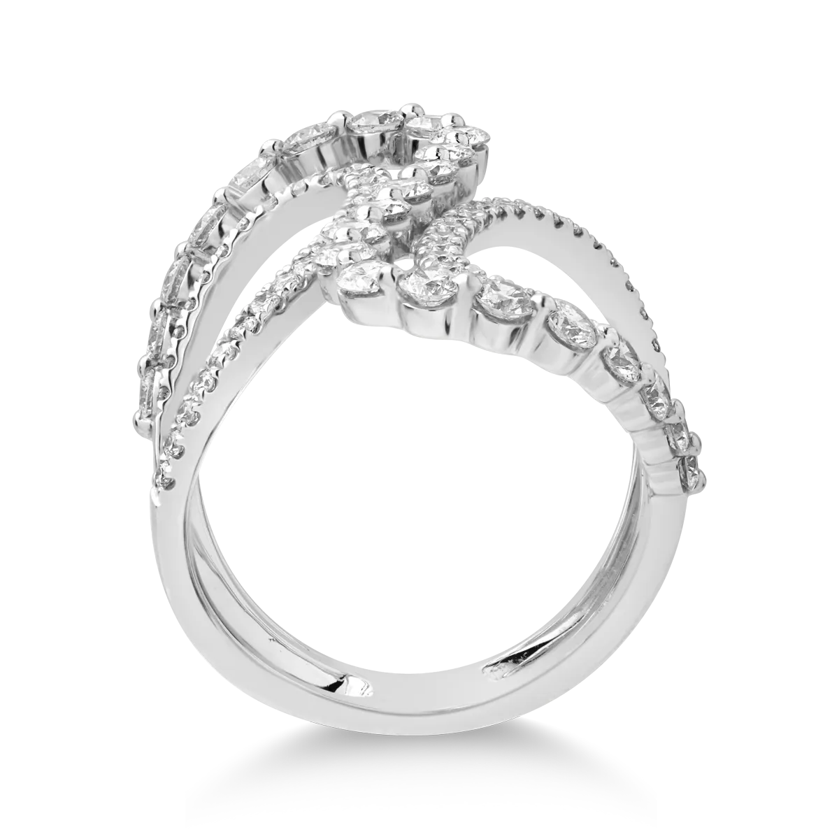 Inel din aur alb cu diamante de 1.552ct