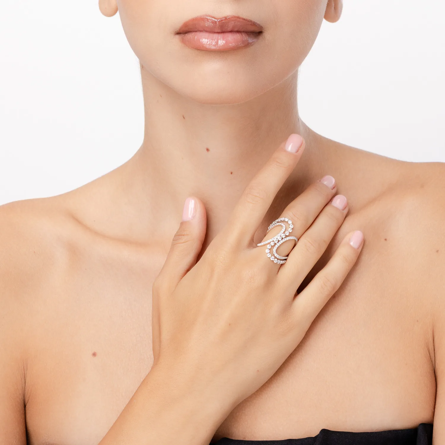 Inel din aur alb cu diamante de 1.552ct — imaginea 5