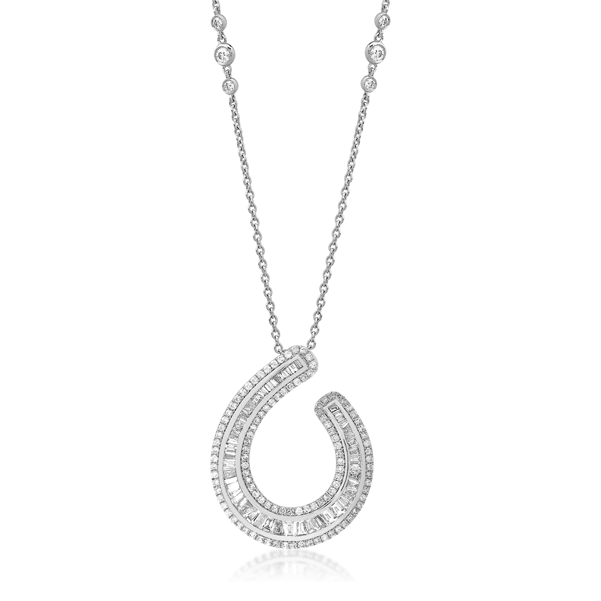 Naszyjnik z białego złota z diamentem o masie 3.2ct-123418