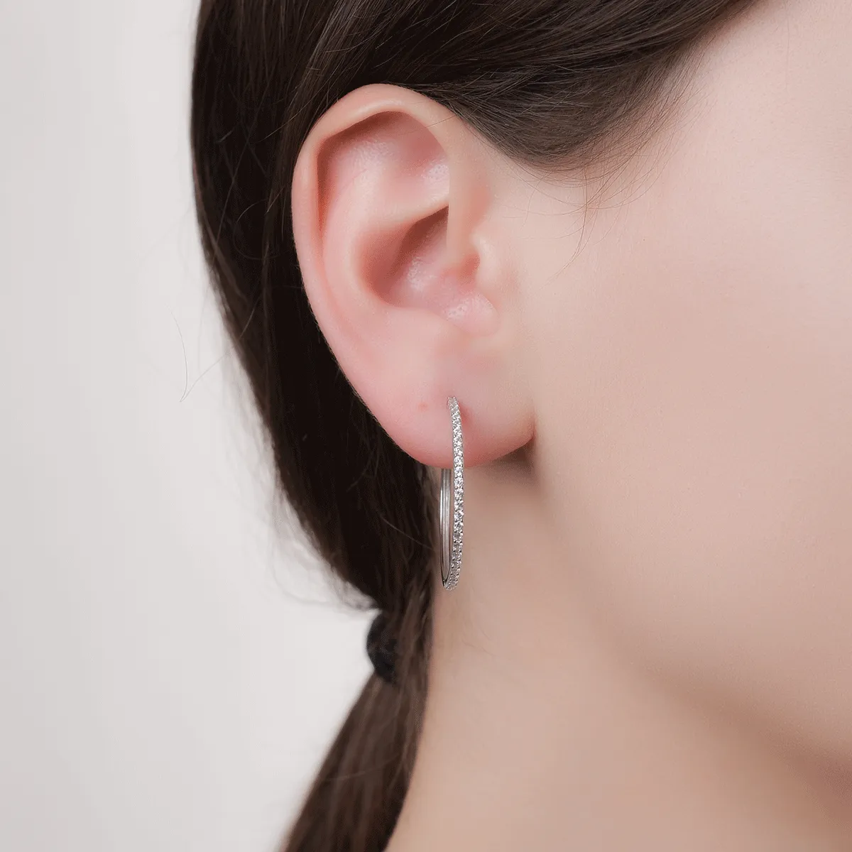 14K fehérarany fülbevaló