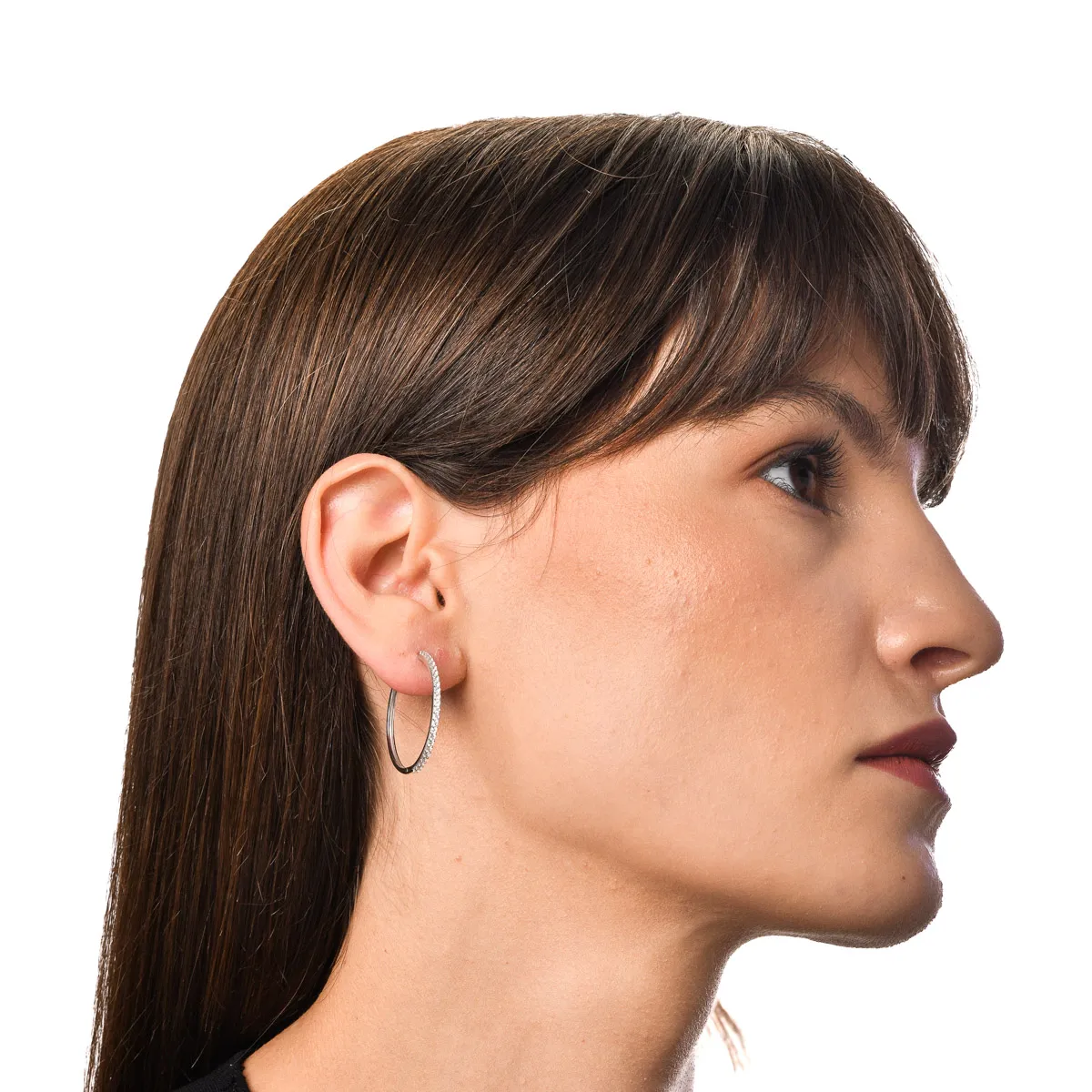 14K fehérarany fülbevaló