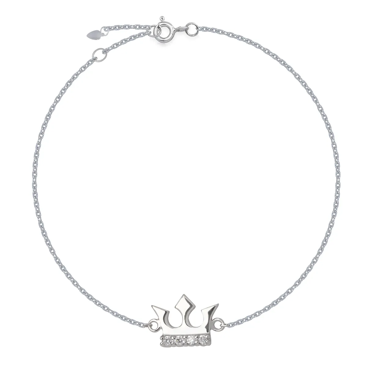 Bransoletka z białego 14K złota z diamentami o masie 0.02ct