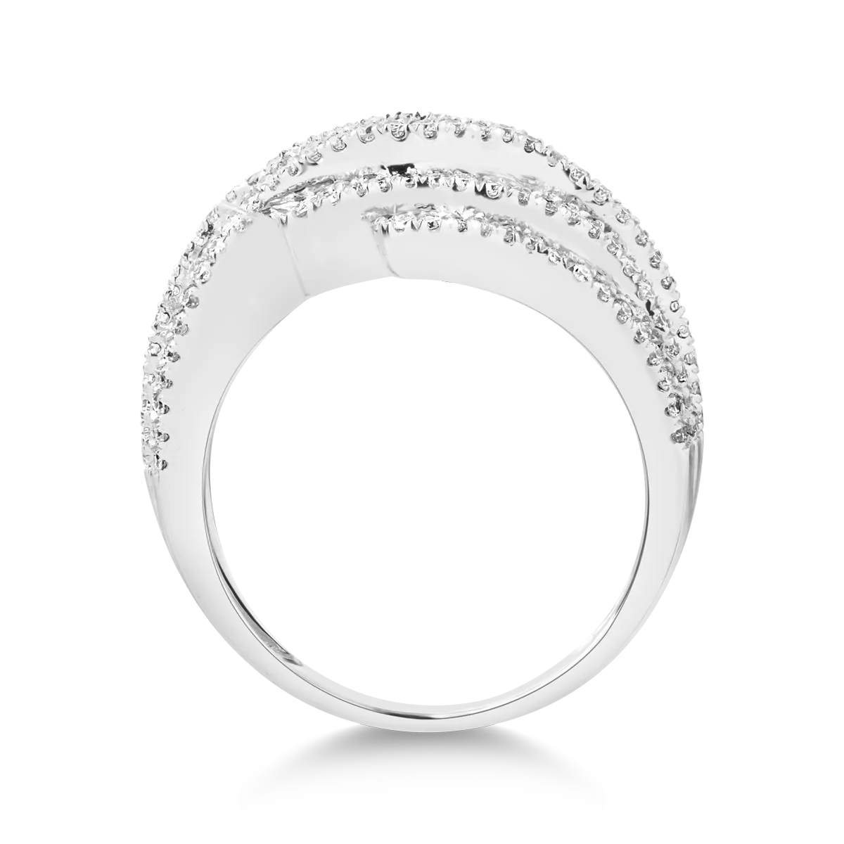 18K fehér arany gyűrű gyémántokkal 1.25ct
