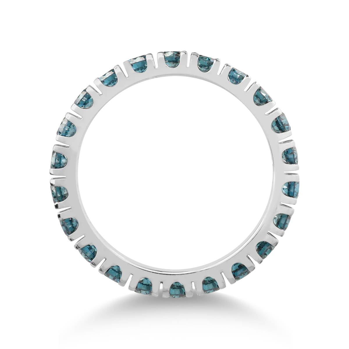 18K fehérarany végtelenített gyűrű 2.3ct kék gyémántokkal