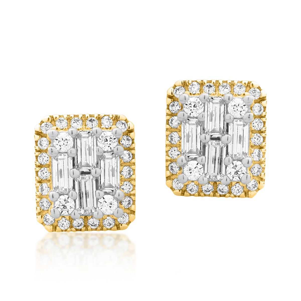 14K yellow gold earrings-2312