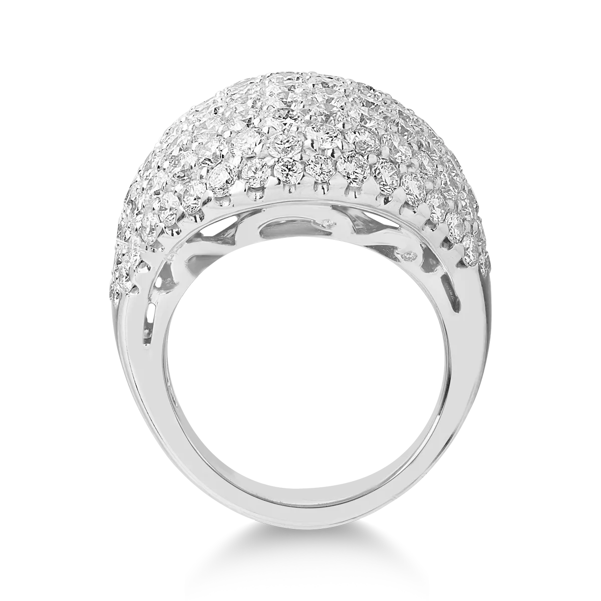 18K бял златен пръстен с диаманти от 7.48ct