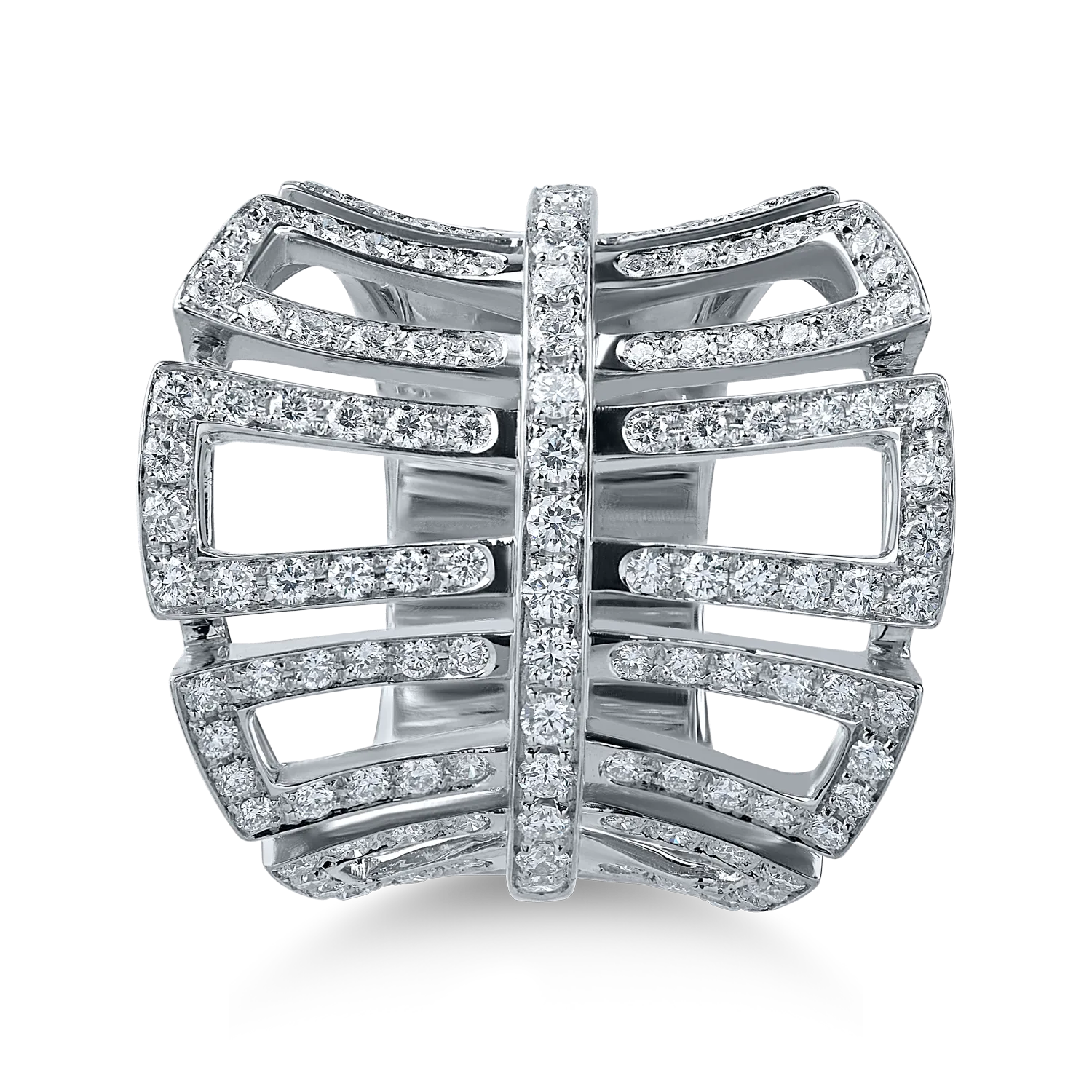 Fehérarany gyűrű 1.35ct gyémántokkal