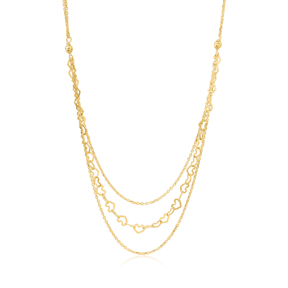 Yellow gold chain with links