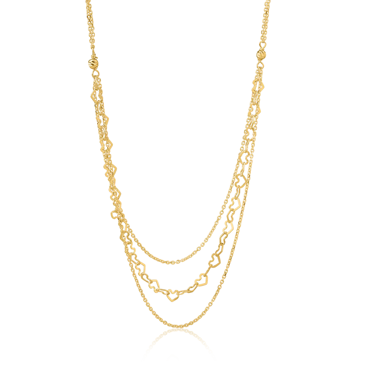 Yellow gold chain with links