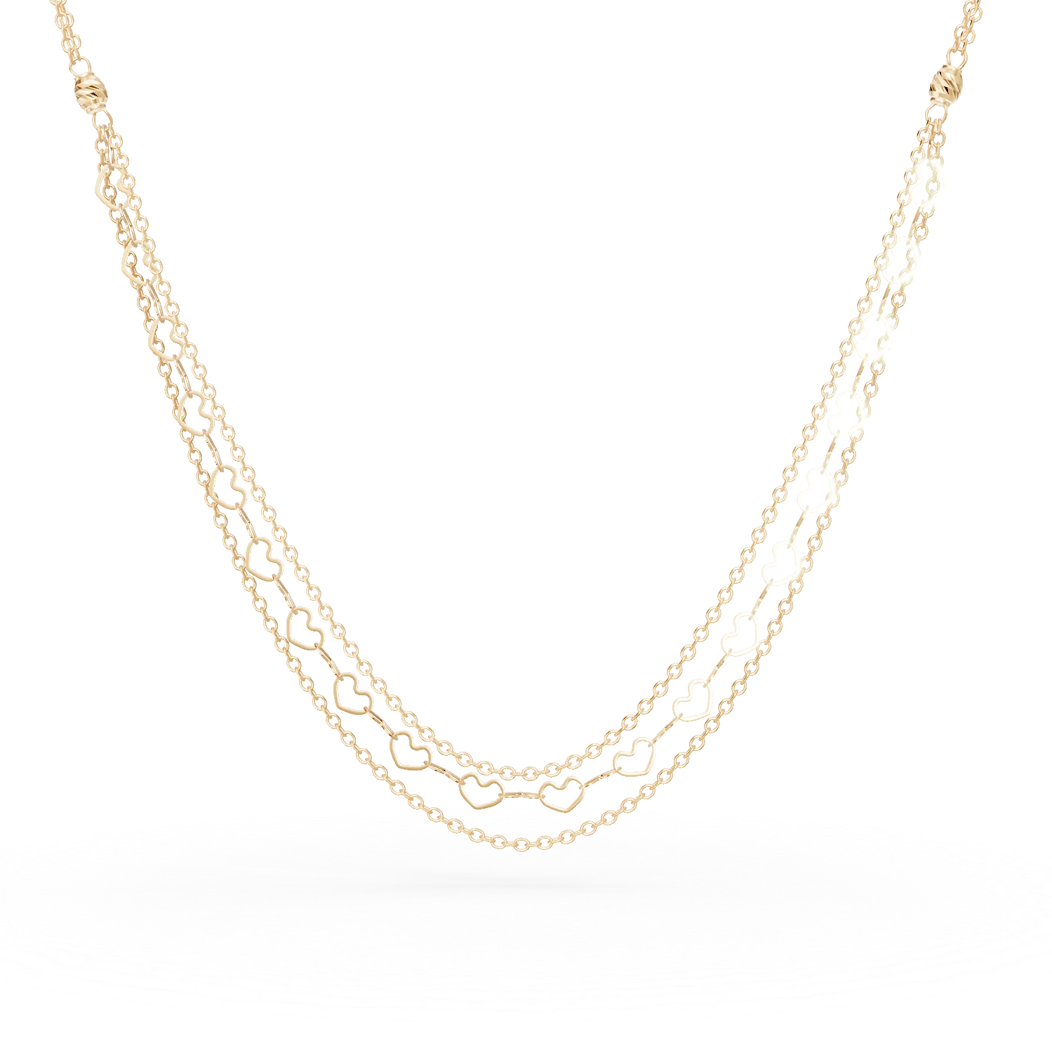 Sárga arany lánc láncszemekkel