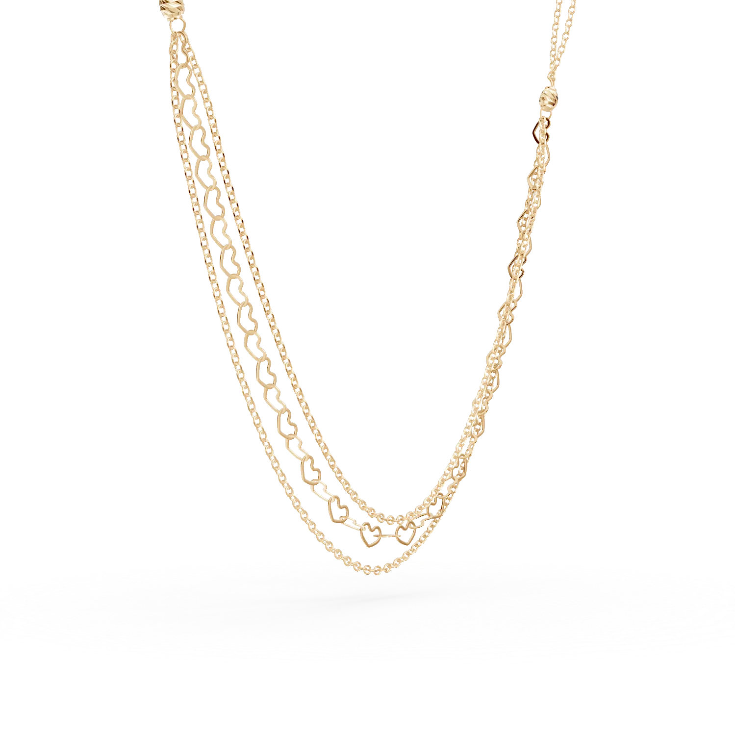 Sárga arany lánc láncszemekkel