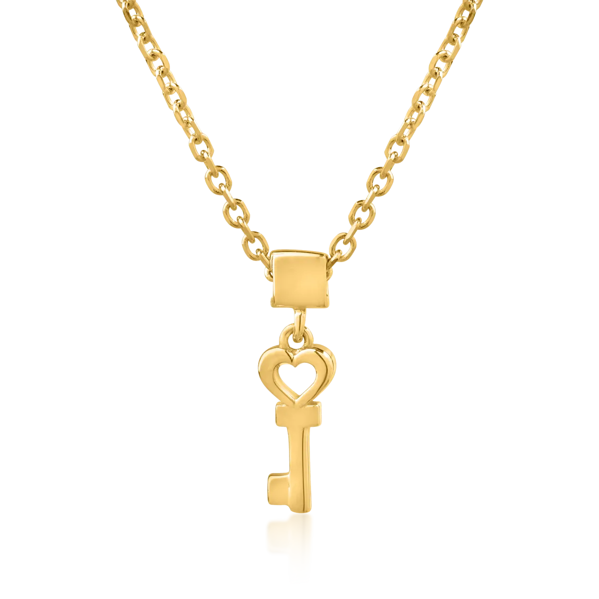 14K yellow gold pendant necklace