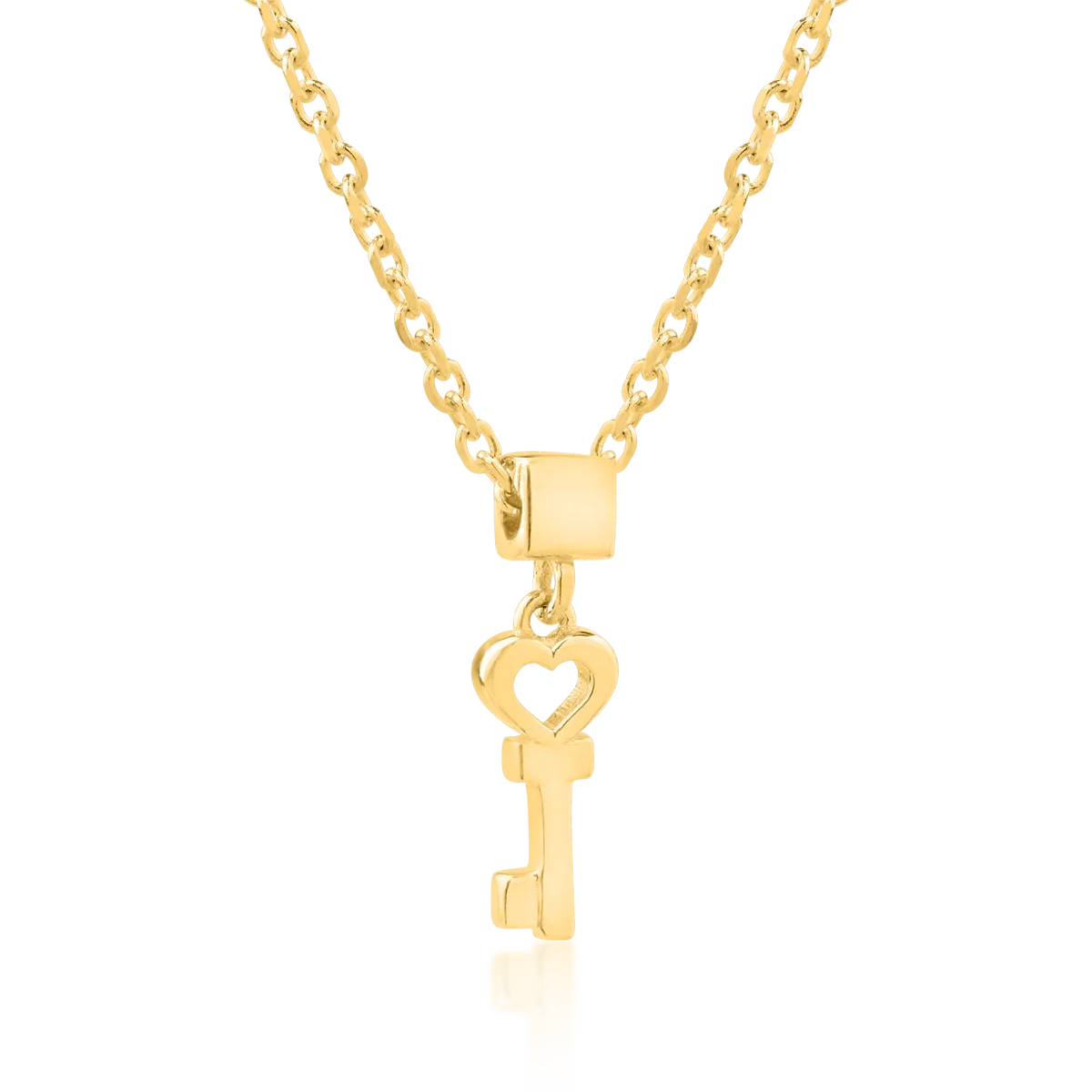 14K yellow gold pendant necklace