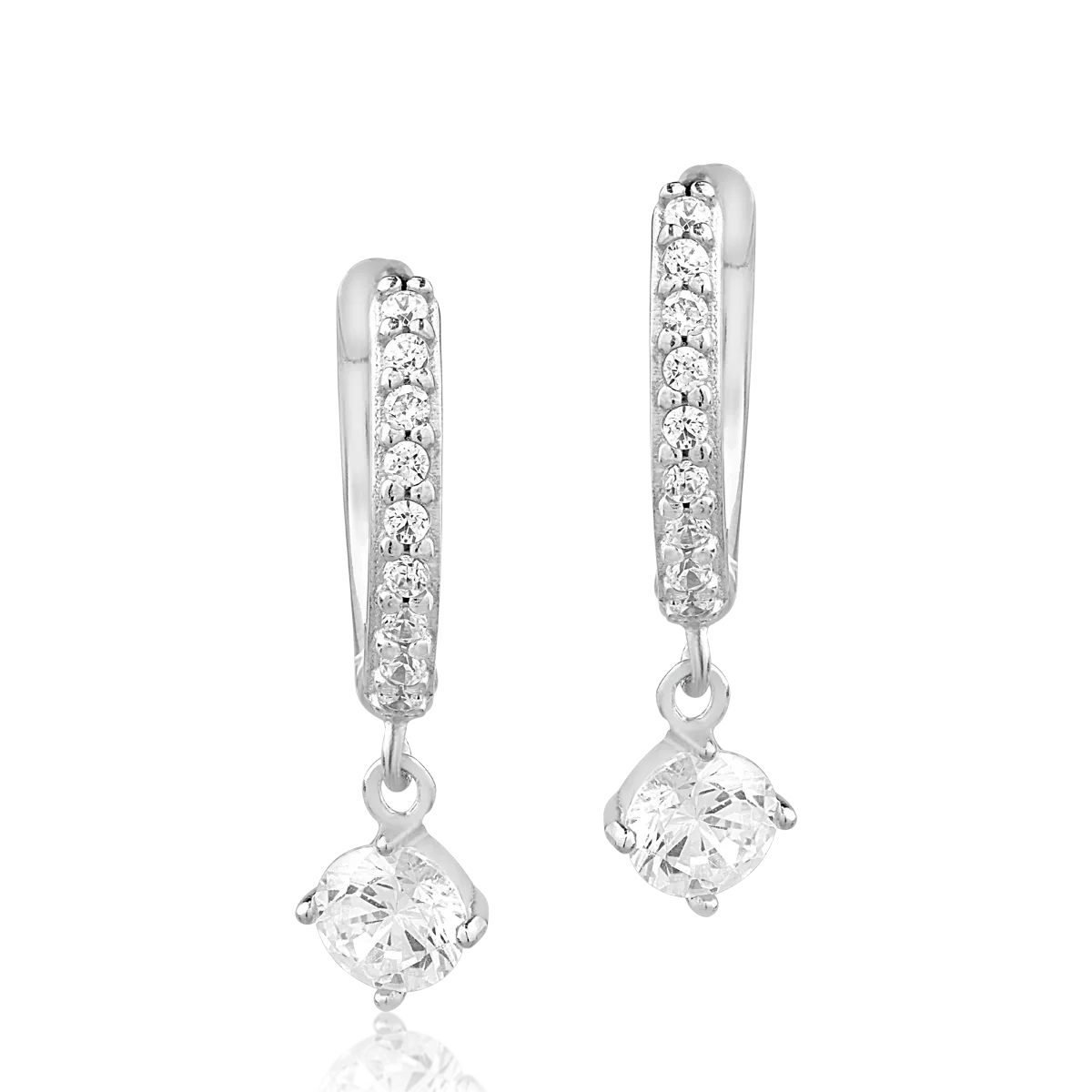 14K white gold earrings