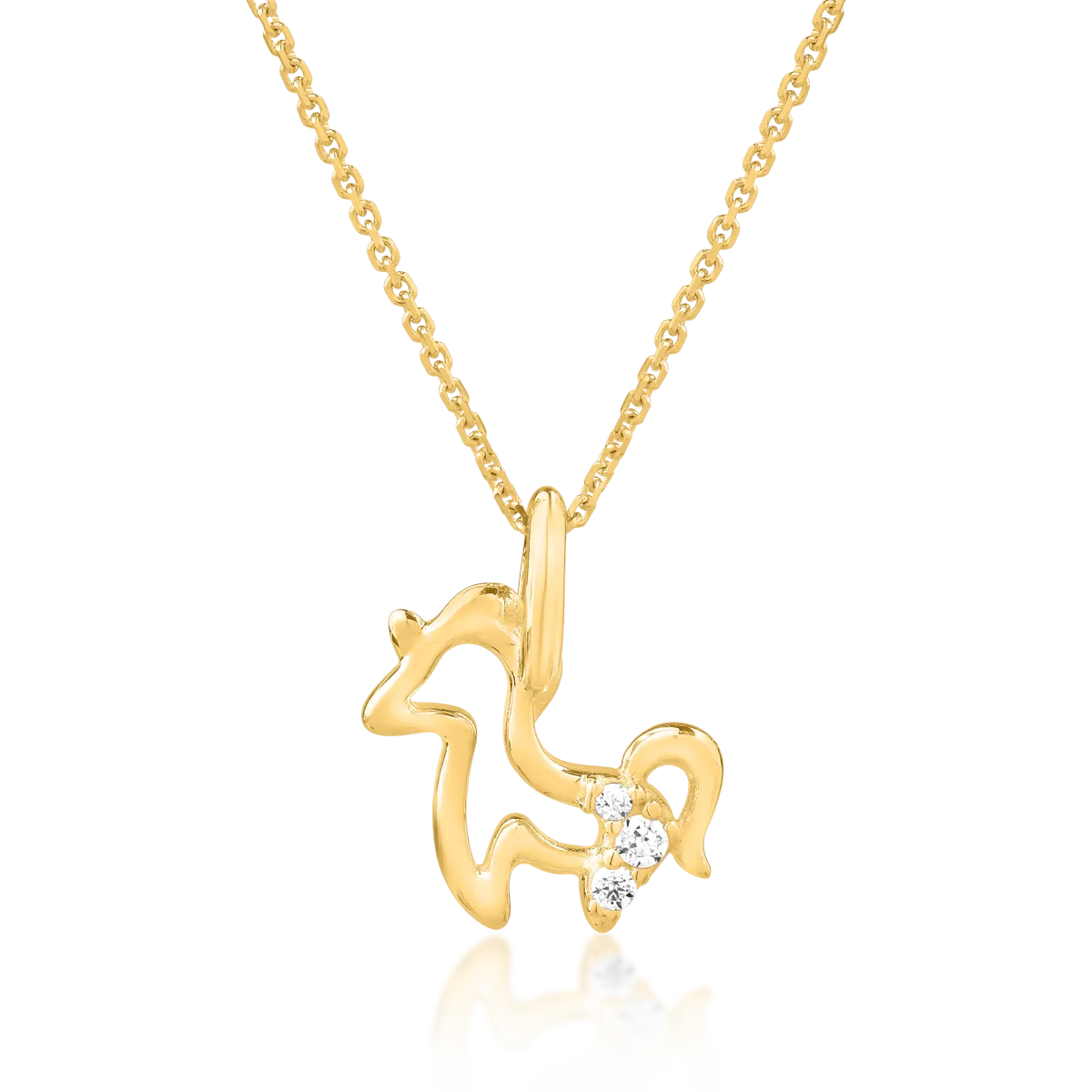 14K yellow gold pendant necklace