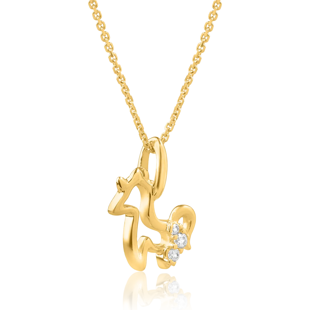 14K yellow gold pendant necklace