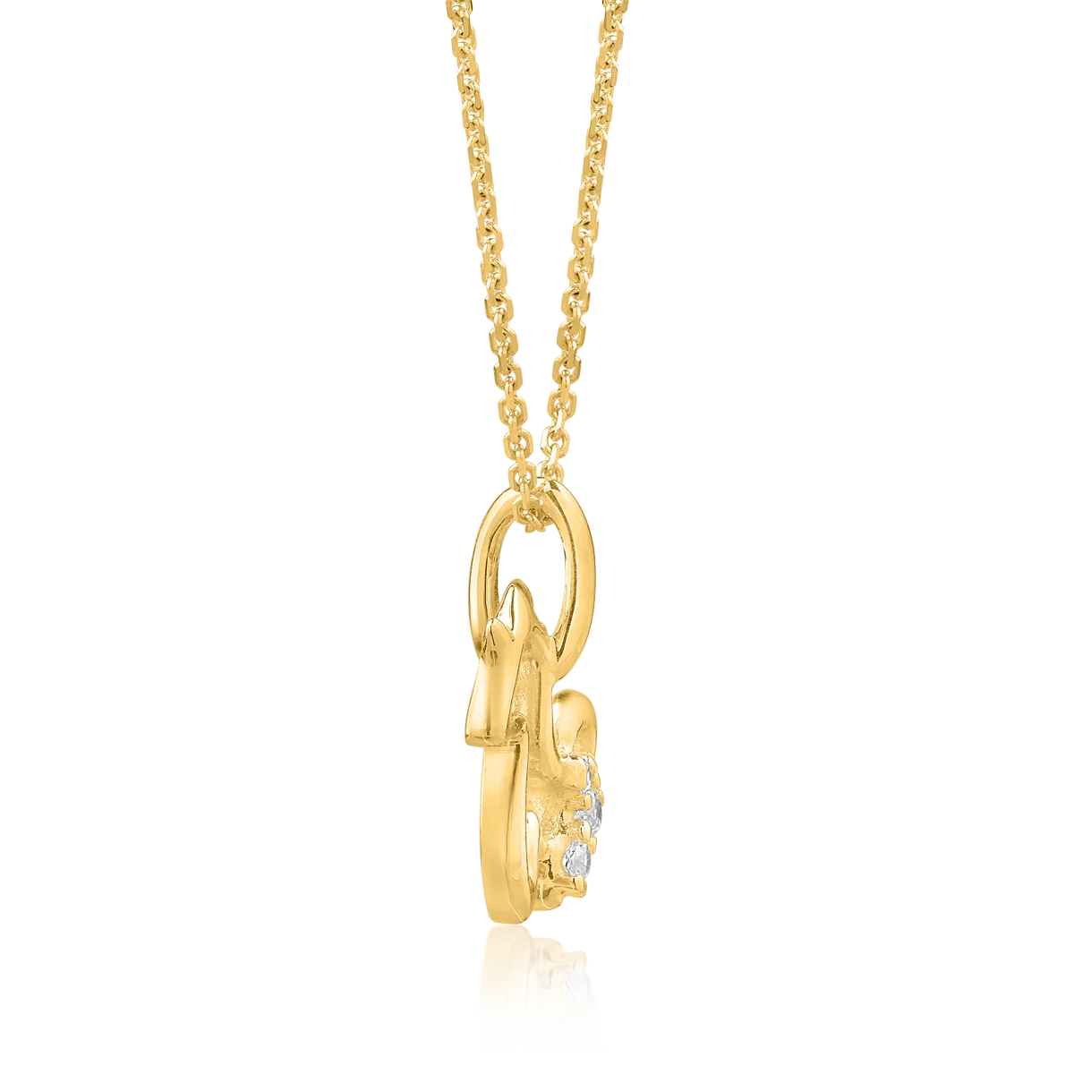 14K yellow gold pendant necklace