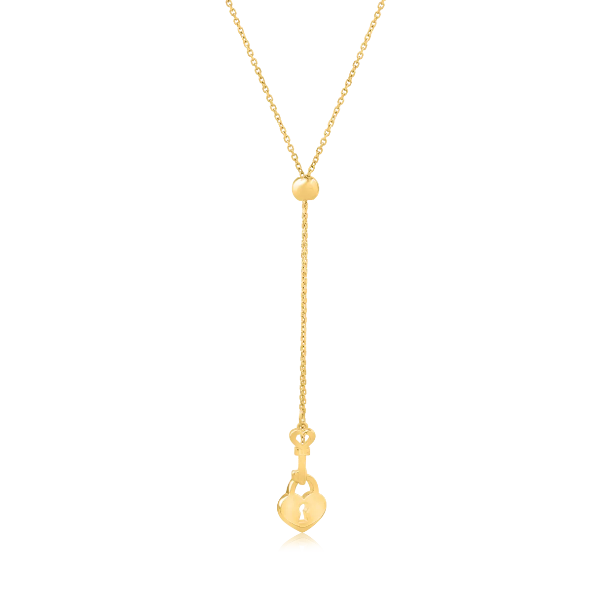 14K yellow gold pendant necklace