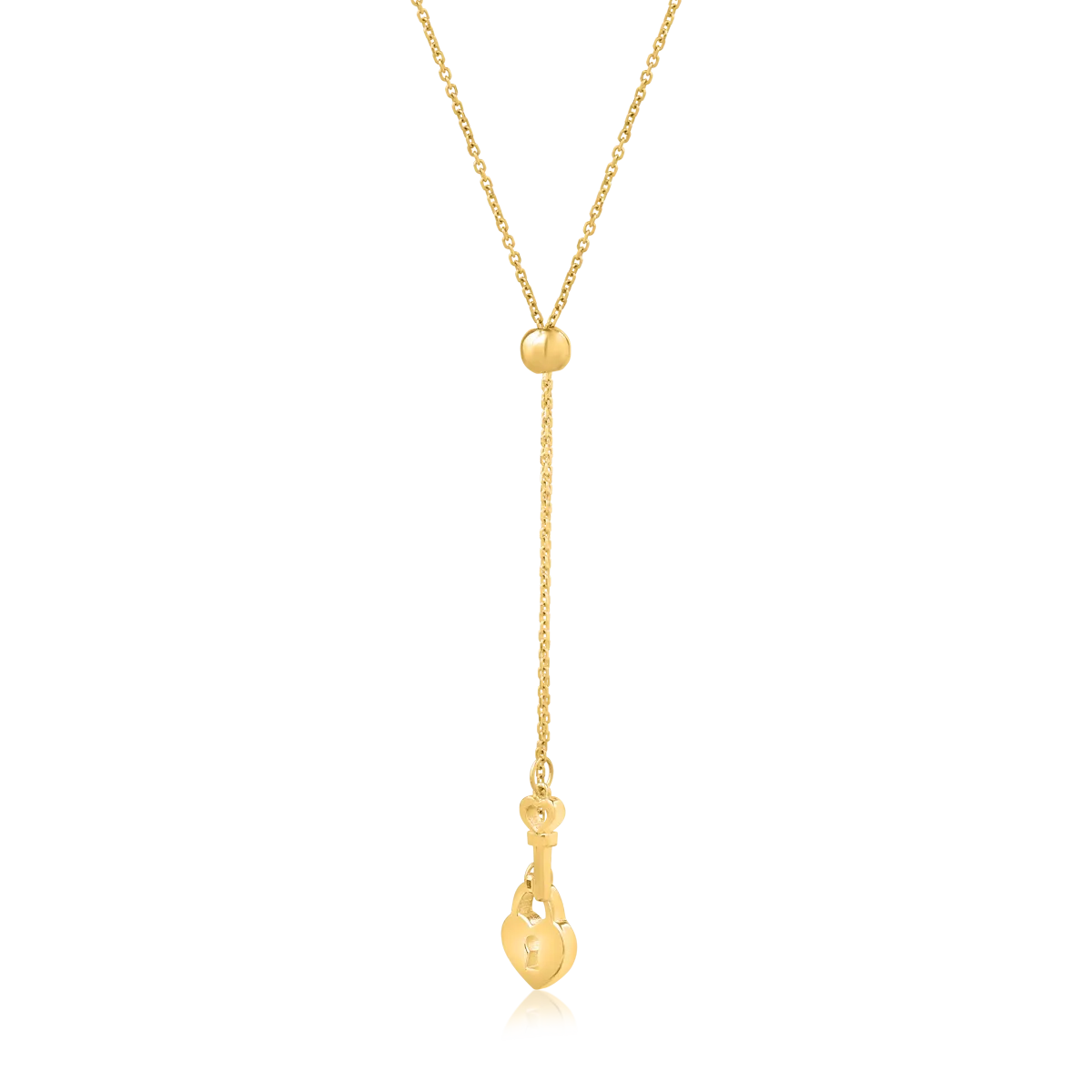 14K yellow gold pendant necklace
