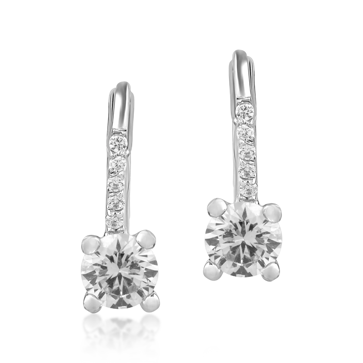 14K white gold earrings