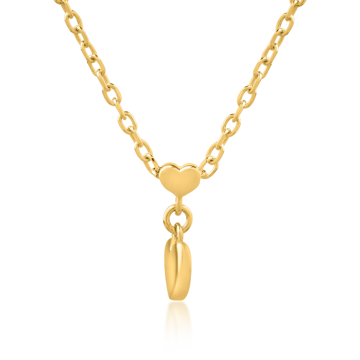 14K yellow gold pendant necklace-123752