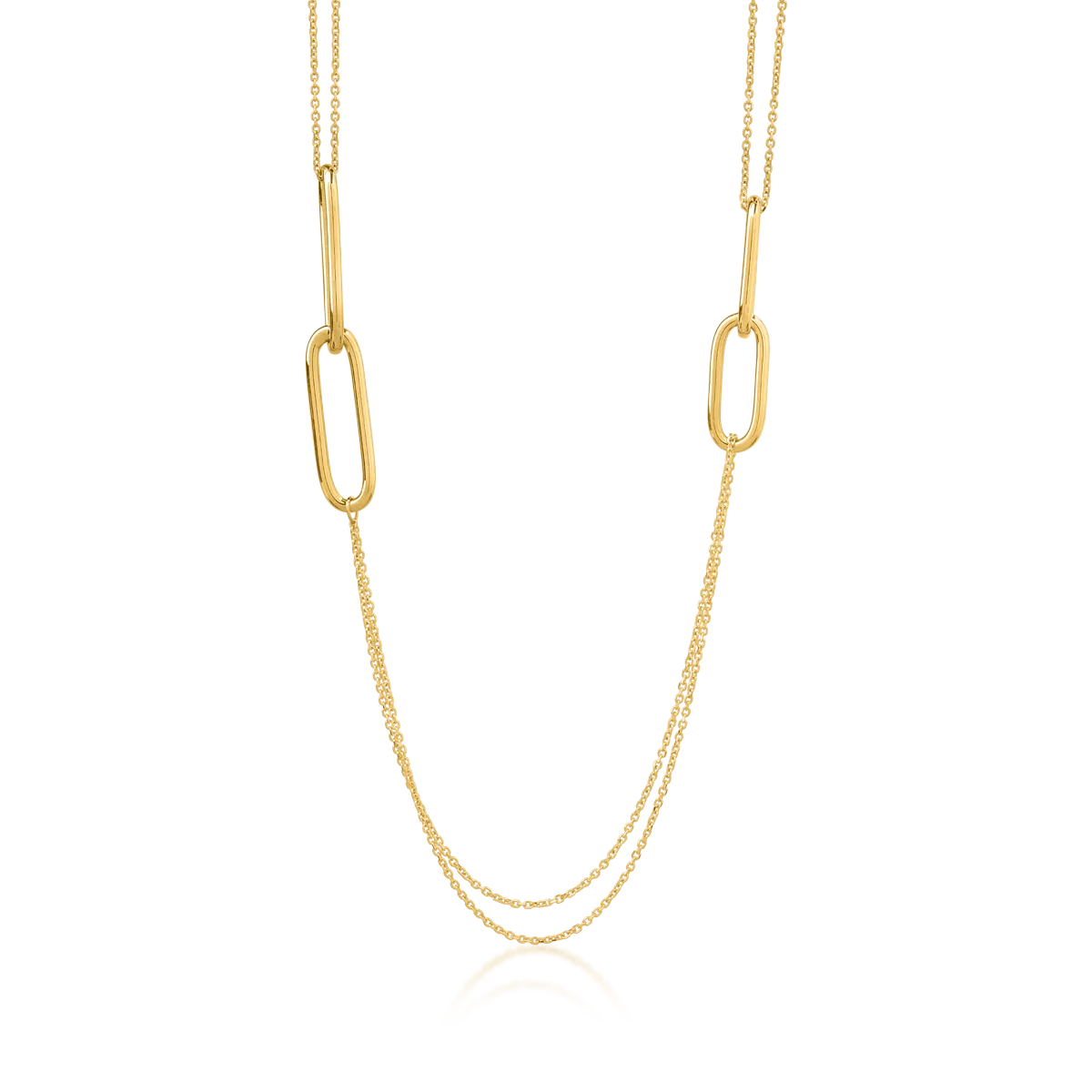 Yellow gold chain with links