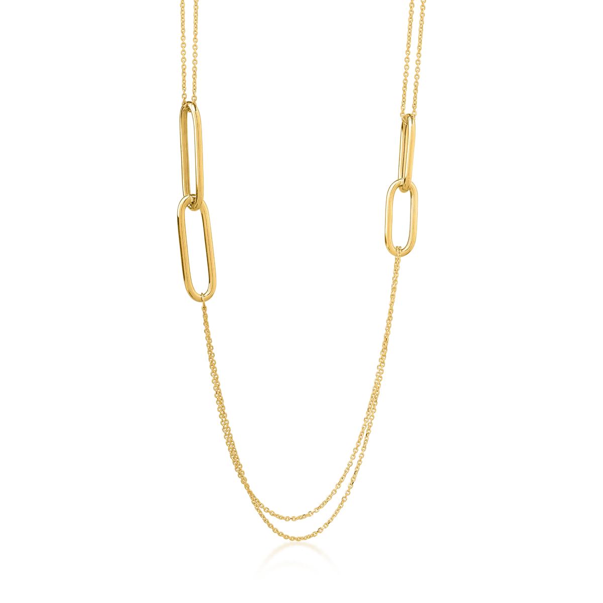 Yellow gold chain with links