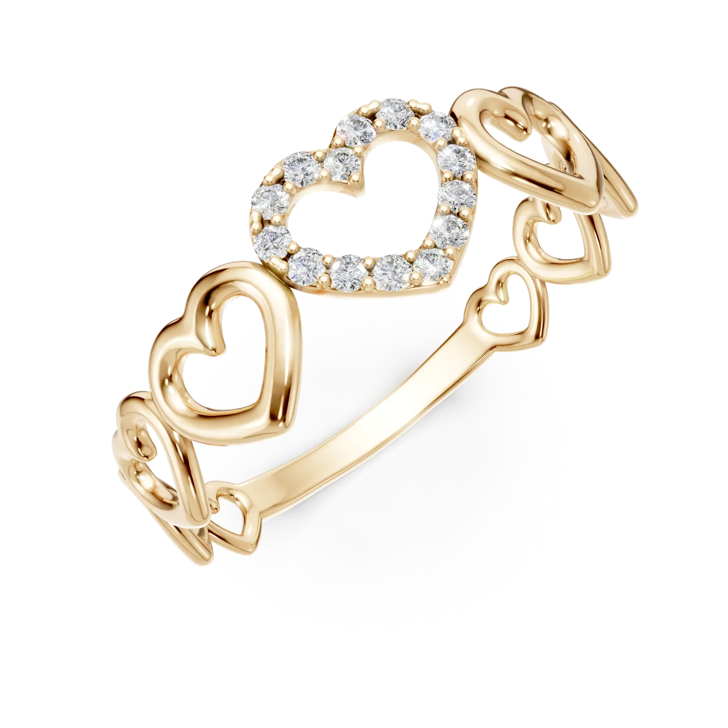 Pierścionek z żółtego 14K złota-123759