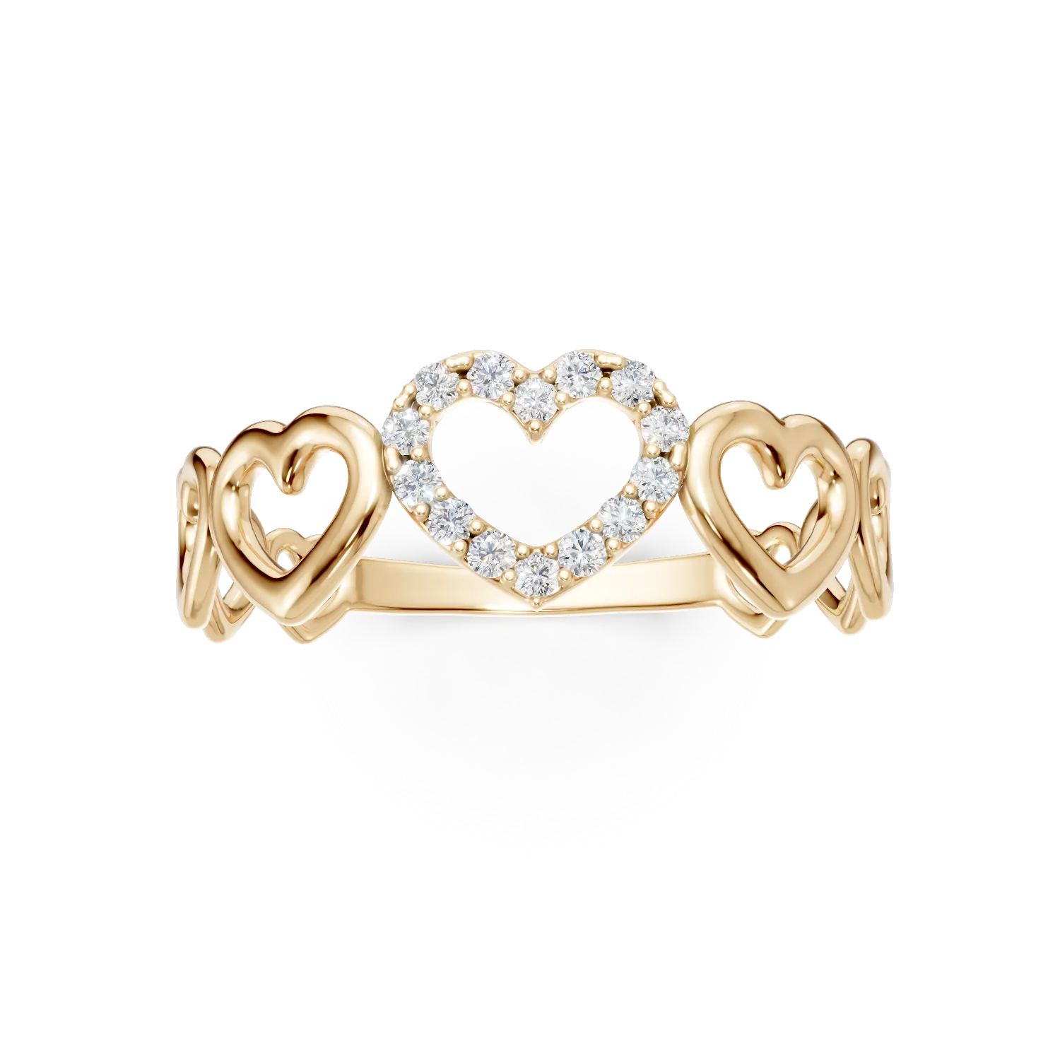 Pierścionek z żółtego 14K złota