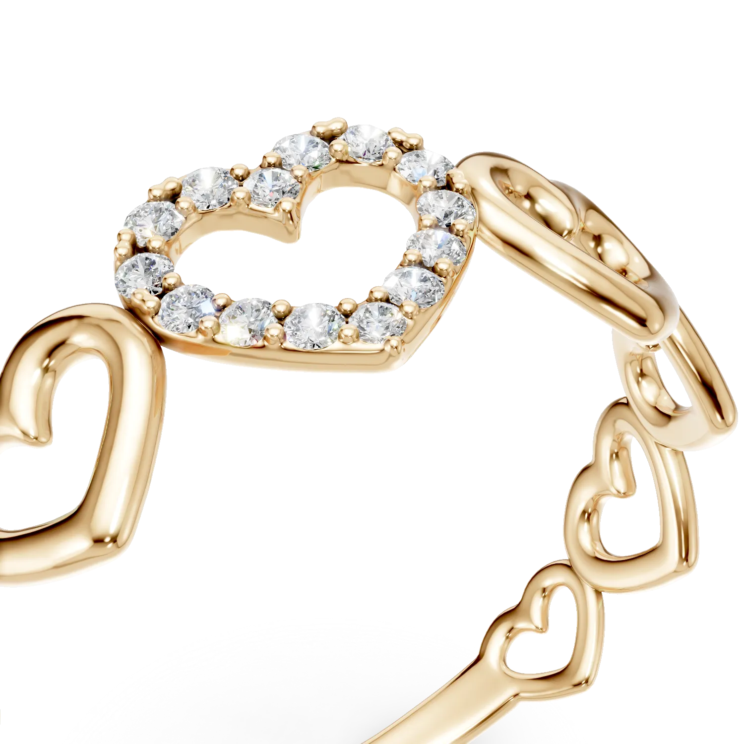 Pierścionek z żółtego 14K złota