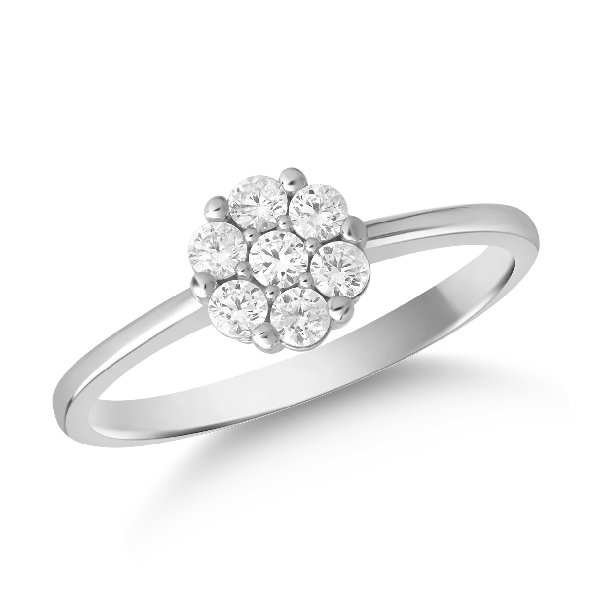 14K white gold ring