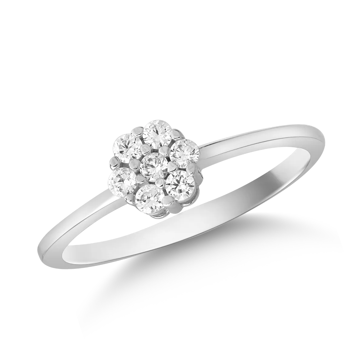 14K white gold ring