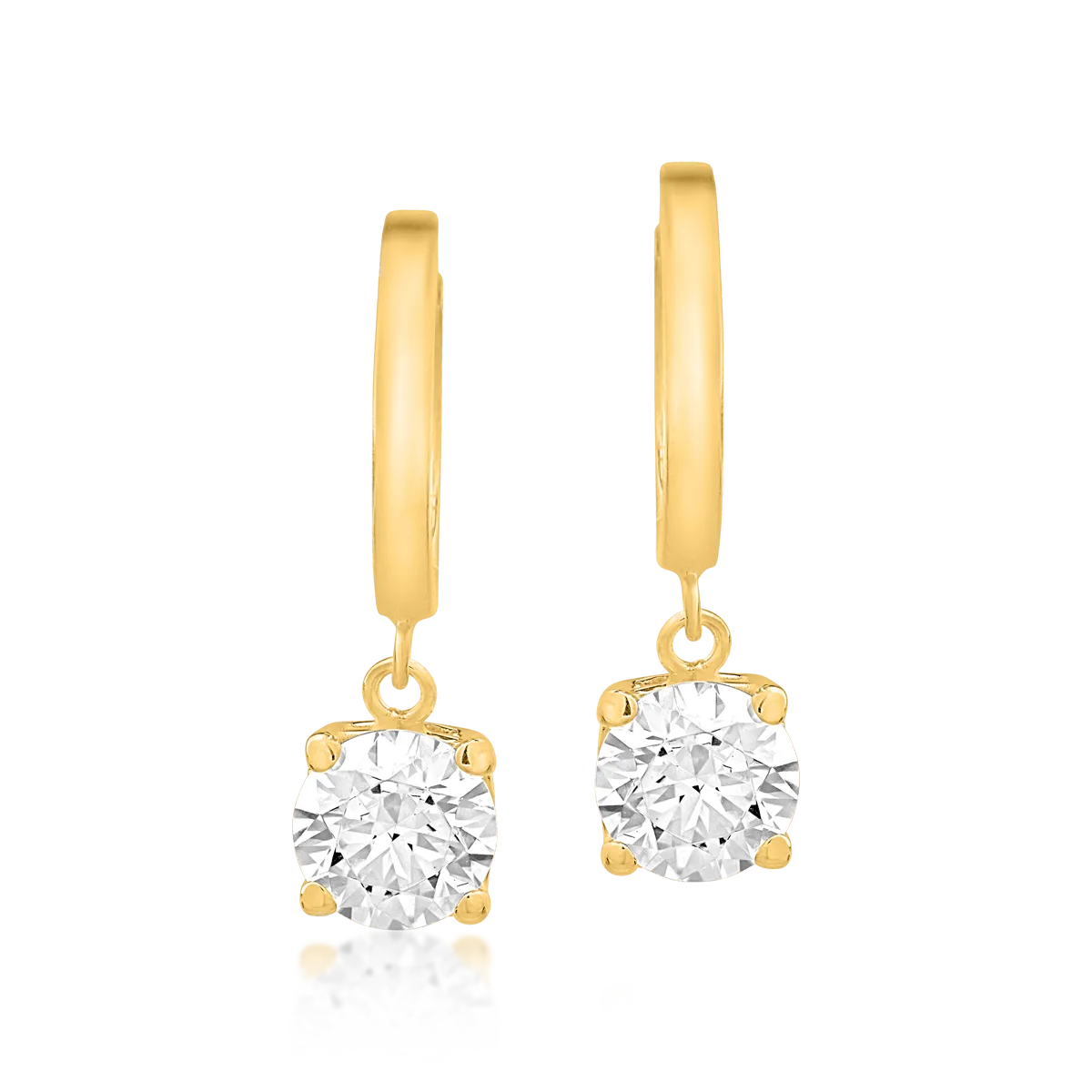 Обеци от 14K жълто злато-123794