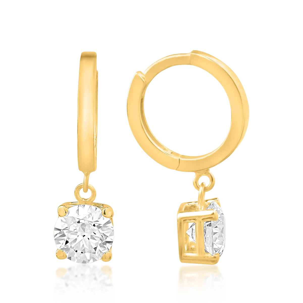 Обеци от 14K жълто злато