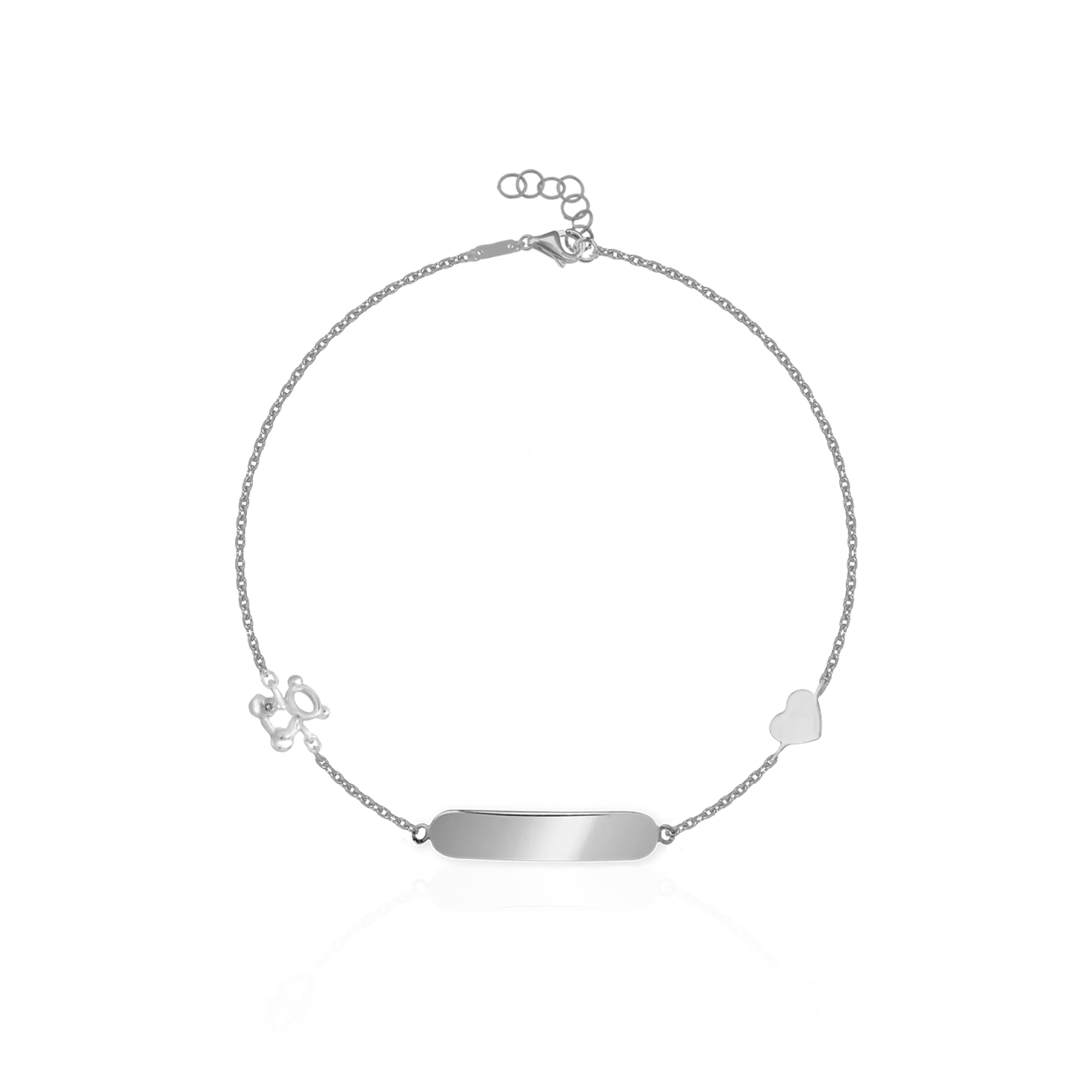 Bratara pentru copii din aur alb