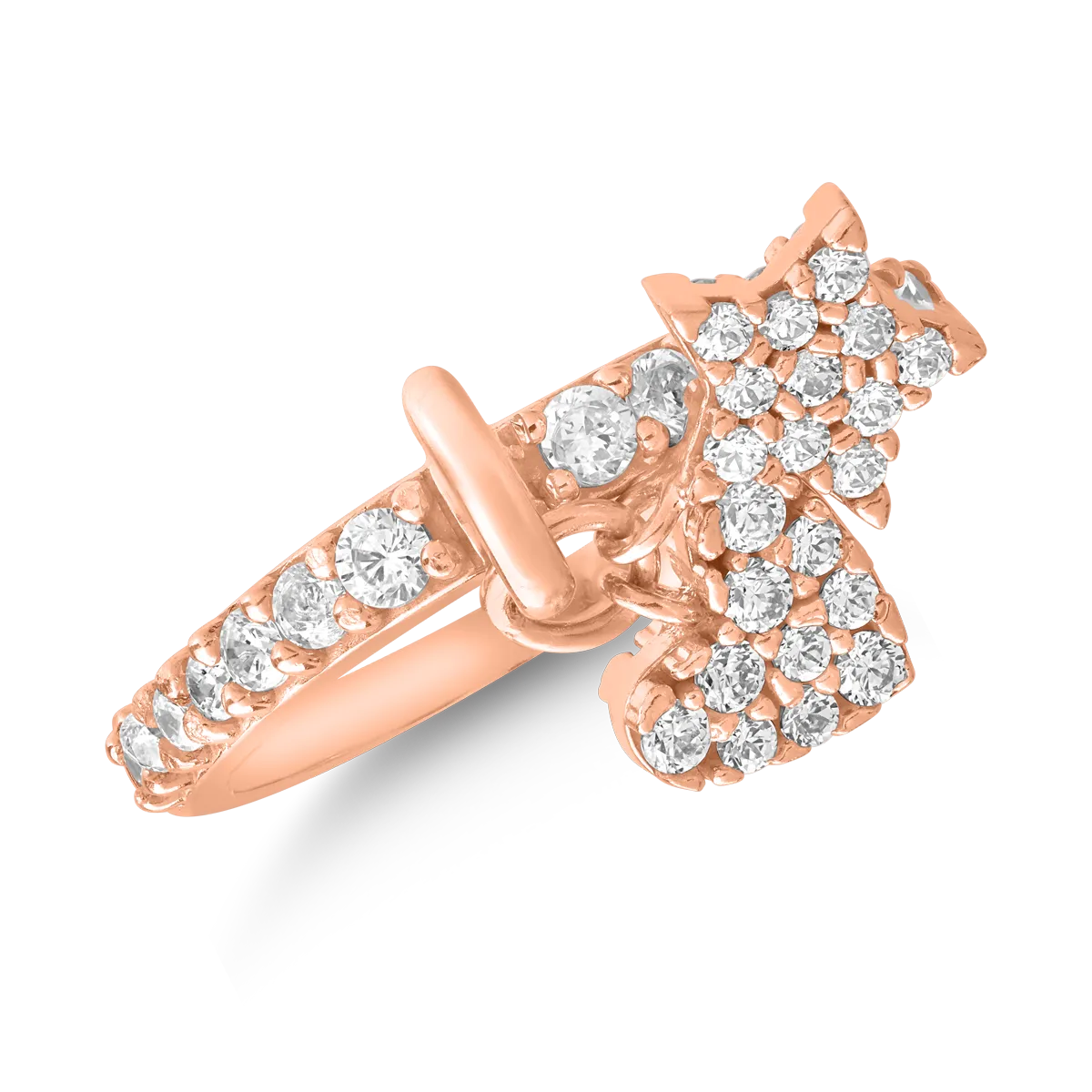 Pierścionek z 14K różowego złota-123804