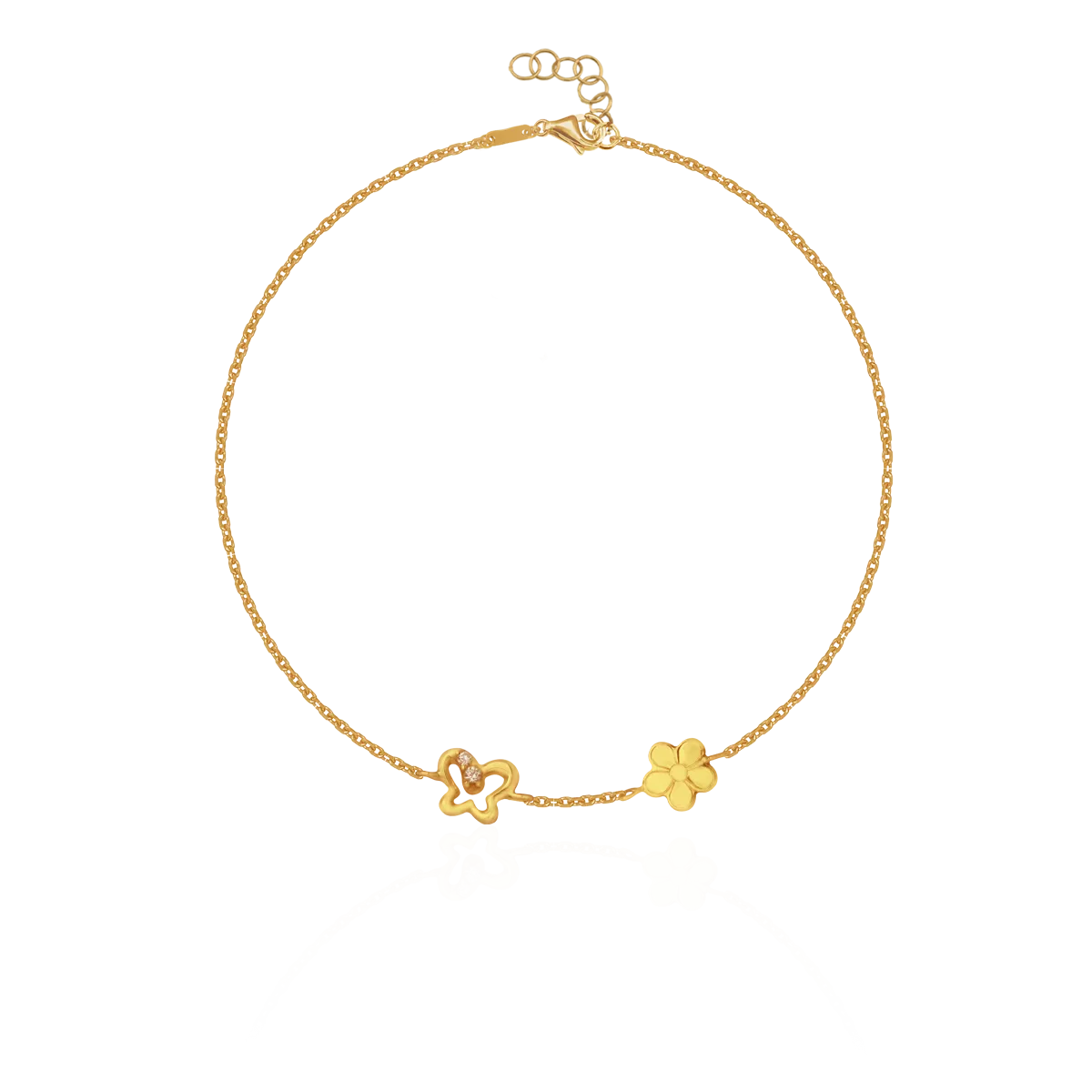14K yellow gold children bracelet-123803