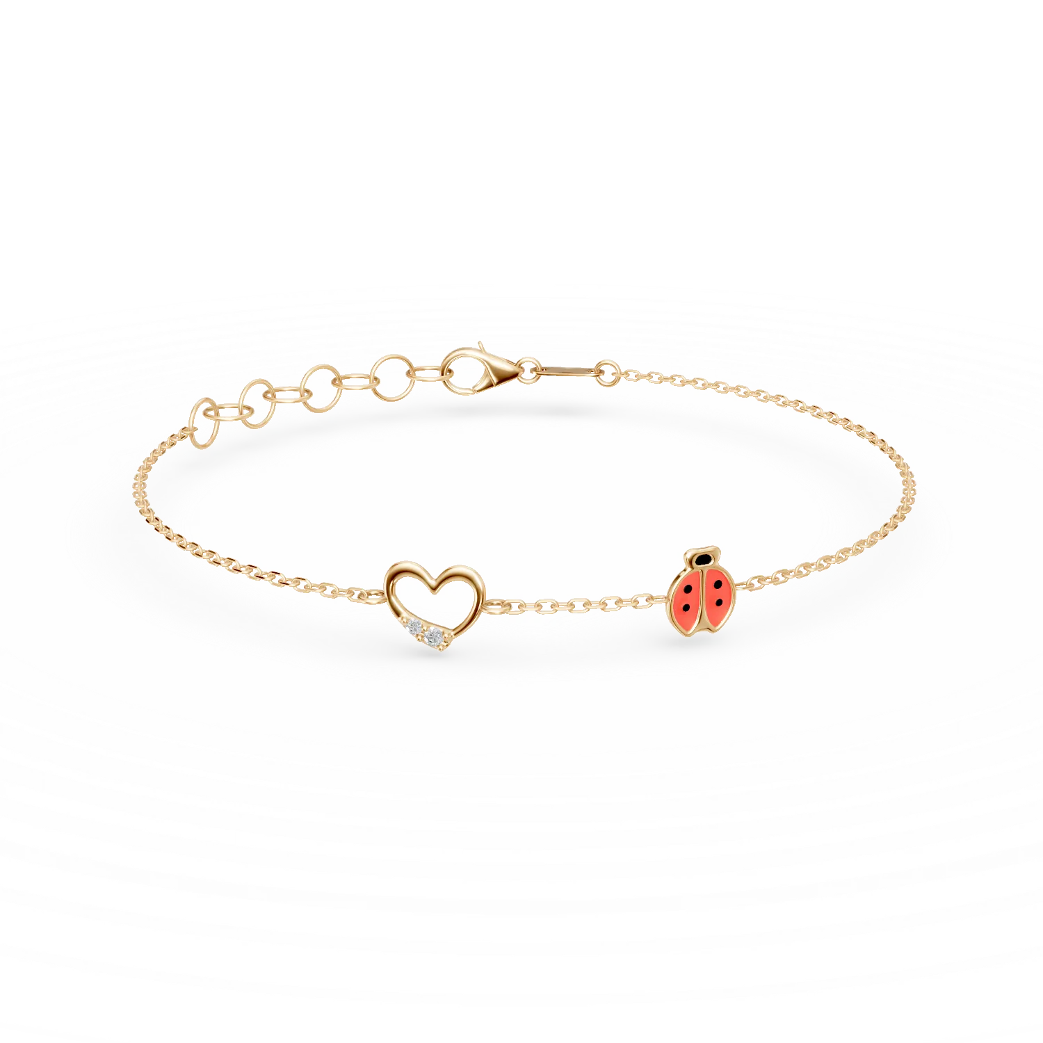 14K yellow gold children bracelet-123808