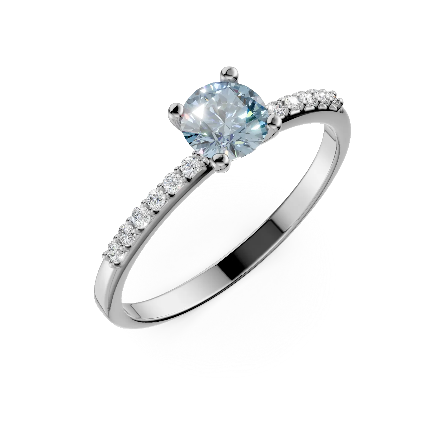 White gold engagement ring