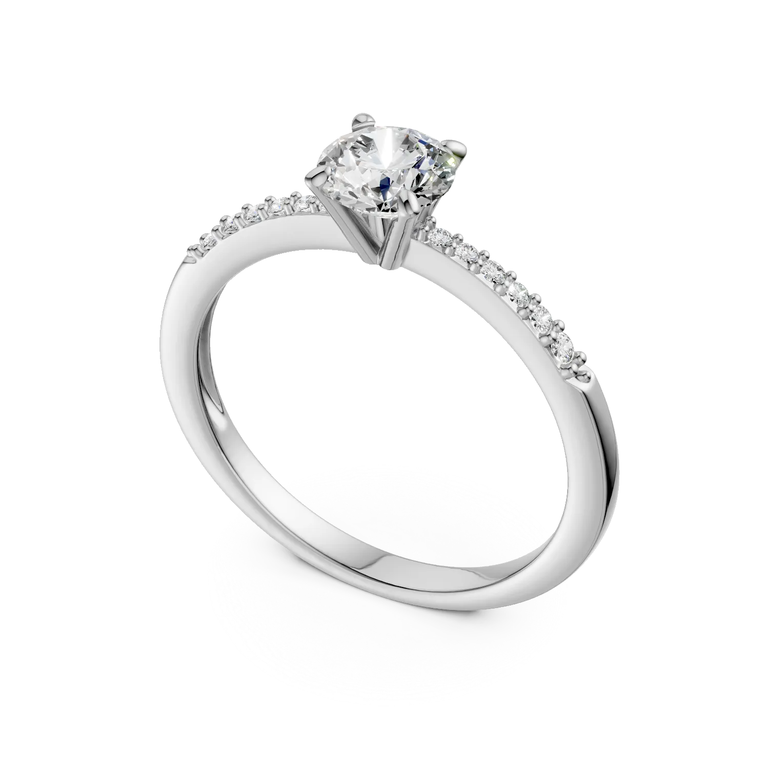 White gold engagement ring